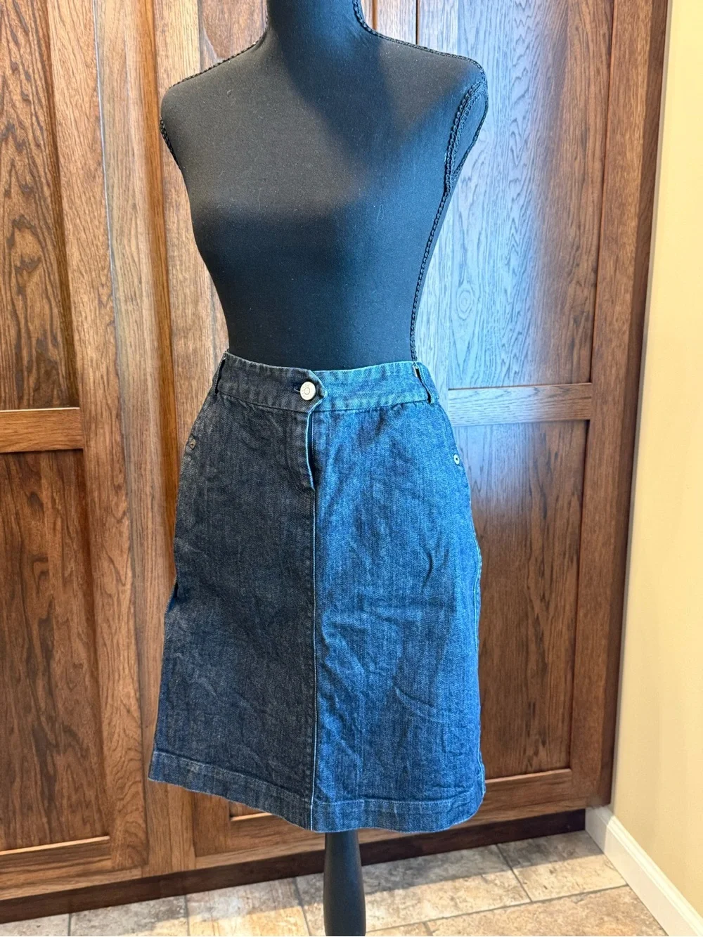 J. Crew Dark Denim Classic Mini Skirt